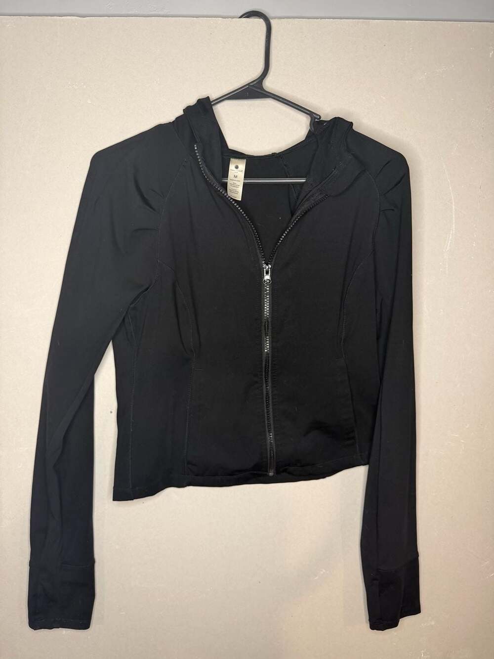 Yogalicious Lux Black Full Zip Athletic Hoodie Jacket Size M